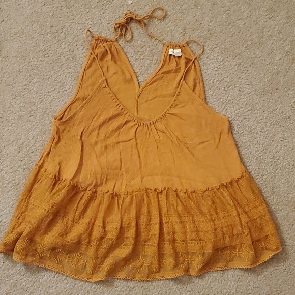 Anthropologie Staring At Stars Lace Trim Cami Tank Top - XS - Picture 5 of 11